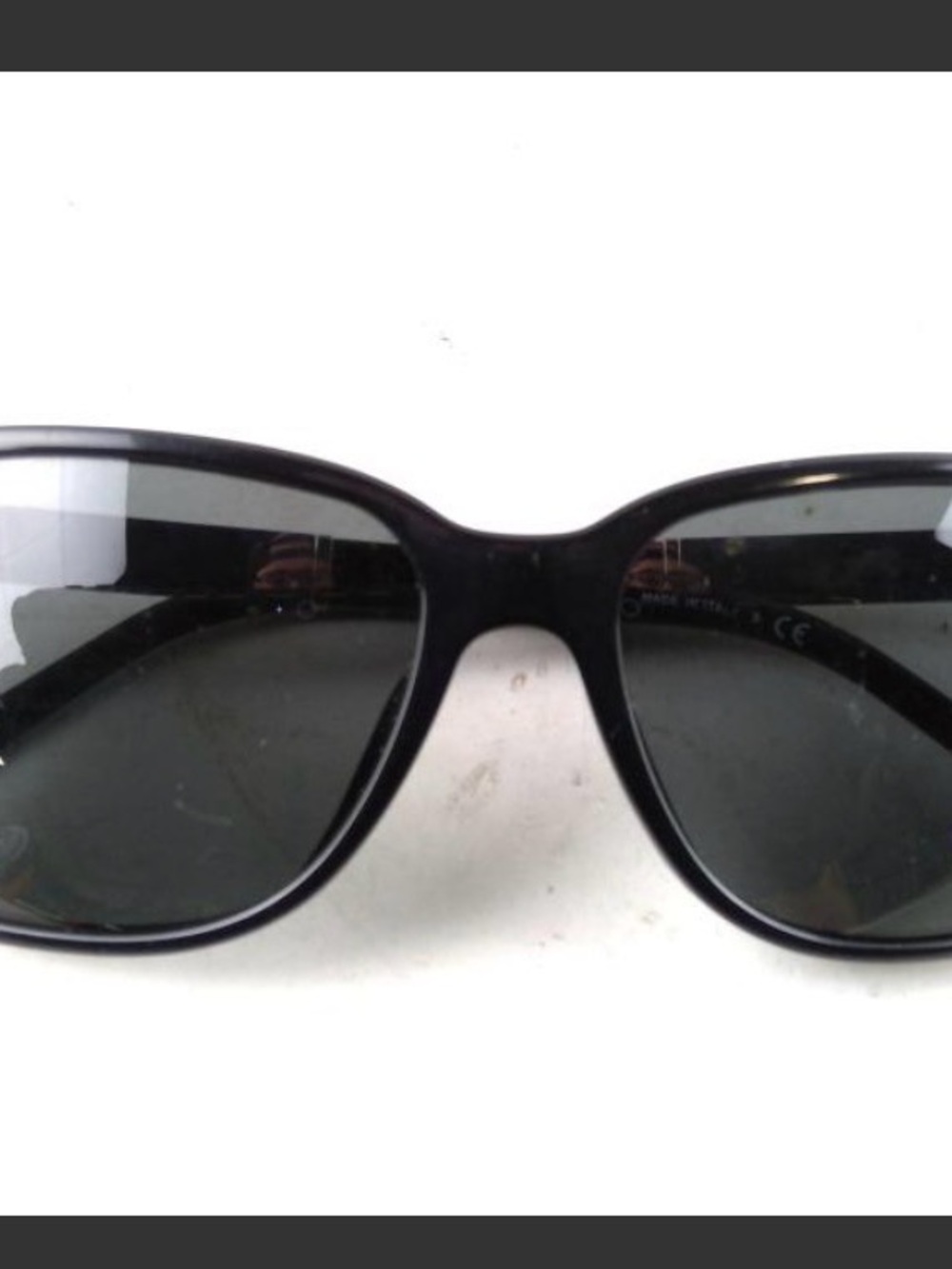 Burberry Black Sunglass Arms with Gold Accents
